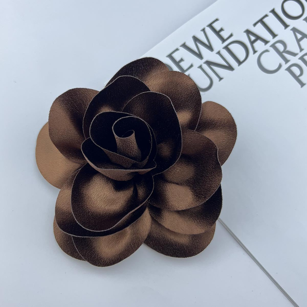 Fabric Rose Corsage Hat Decoration Flower Shape for Women 1PC