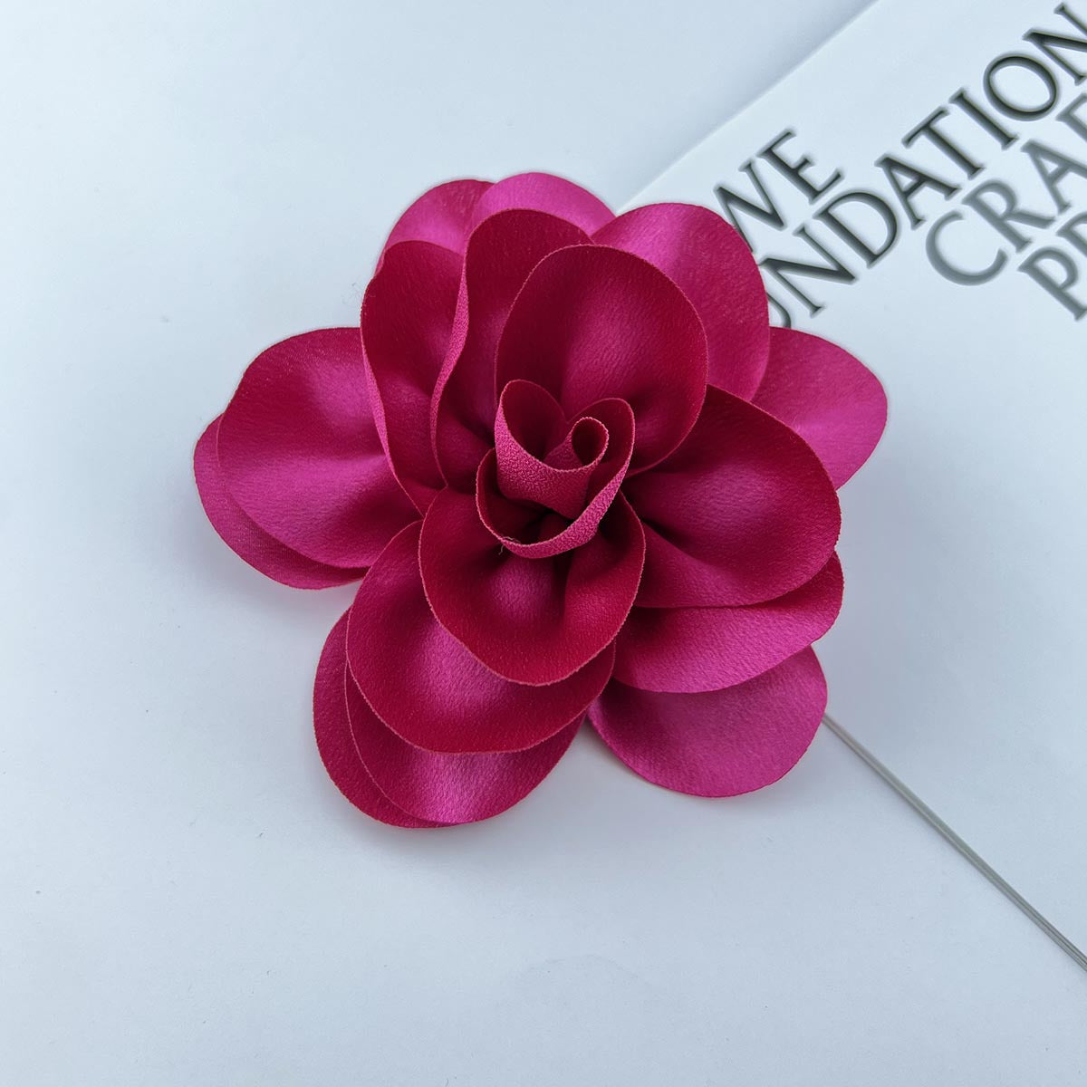Fabric Rose Corsage Hat Decoration Flower Shape for Women 1PC