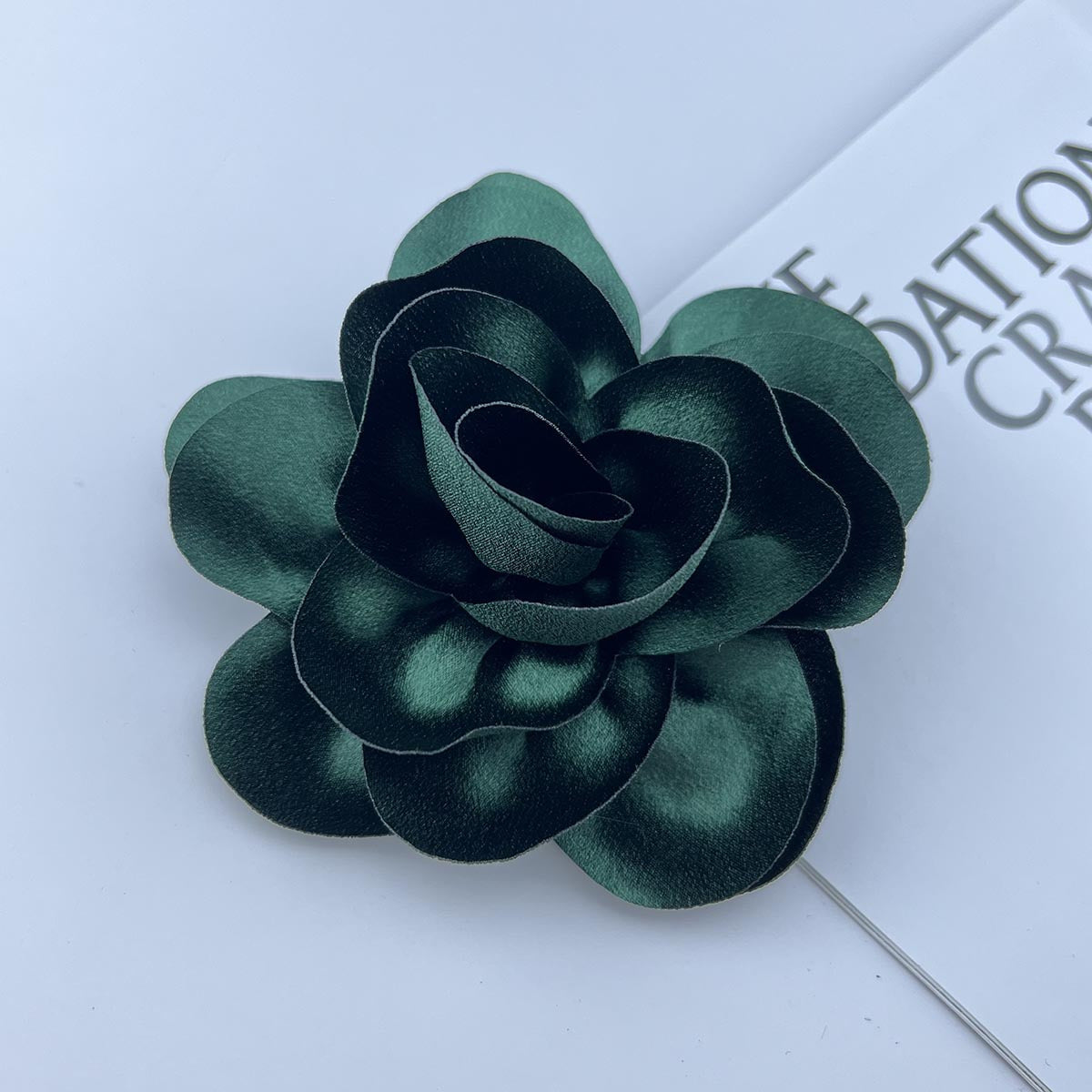 Fabric Rose Corsage Hat Decoration Flower Shape for Women 1PC