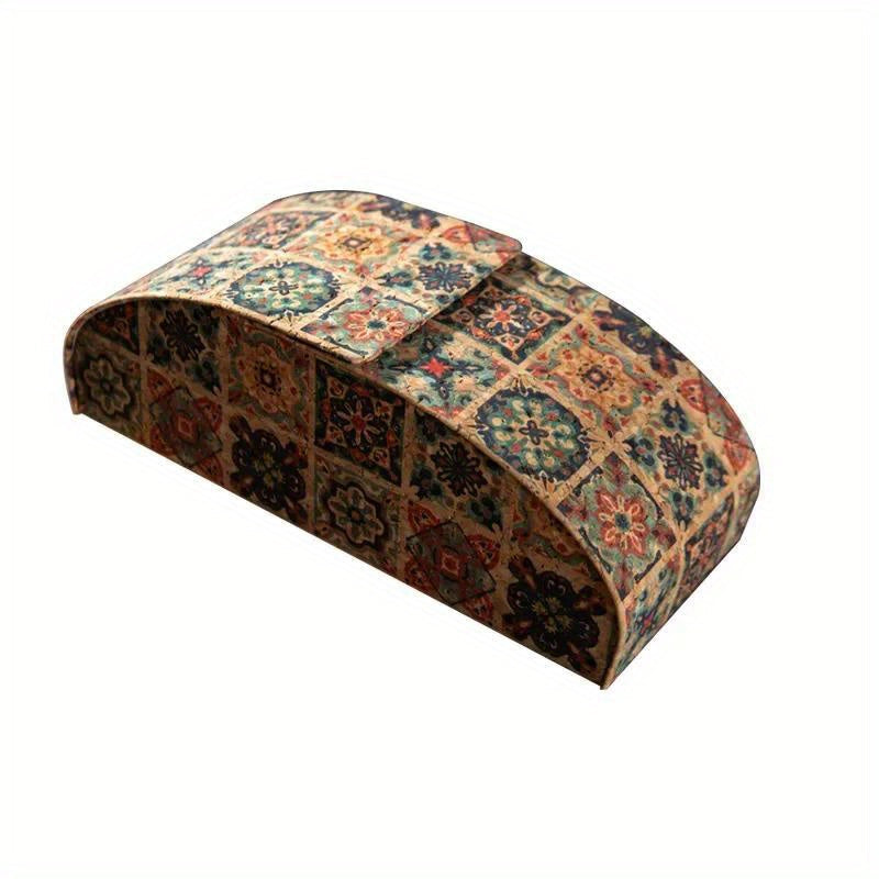 Ayollar va erkaklar uchun vintage ko'zoynak qutisi, sayohat uchun mukammal. Retro egiluvchan uchburchak dizayni. Ko'zoynaklaringizni saqlash uchun qulay va portativ.