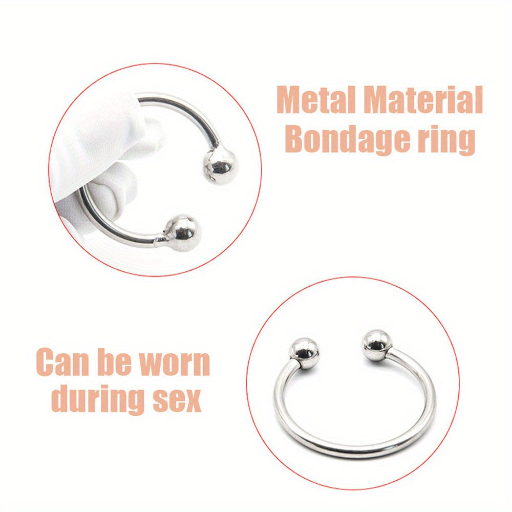 Men Stainless Steel Cock Ring Glans Penis Ring Sex Toy Adjustable Size