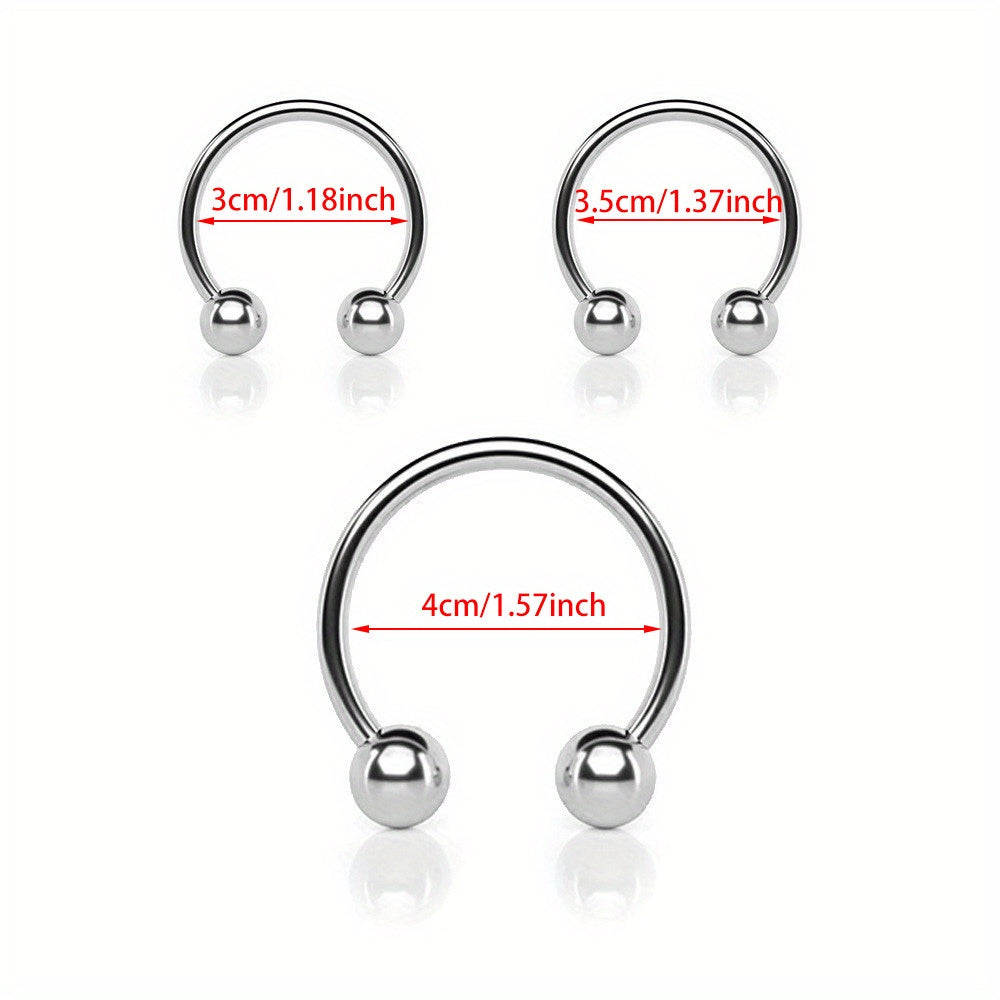 Men Stainless Steel Cock Ring Glans Penis Ring Sex Toy Adjustable Size