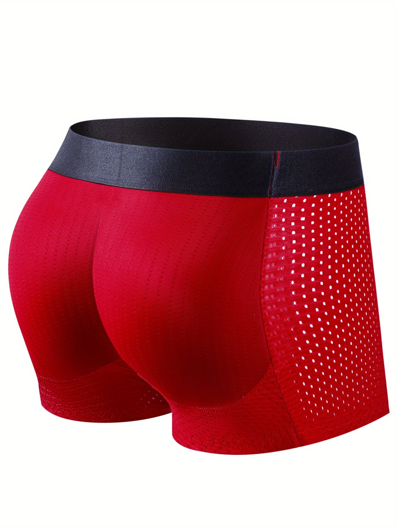 Men's Breathable Mesh Boxer Briefs with Butt Shaping and Support