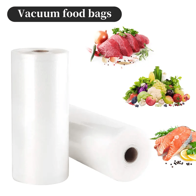 Bolsas para frescura de alimentos, bolsas de vacío, rollo de bolsas de almacenamiento de grado alimenticio para fruta, carne, grano