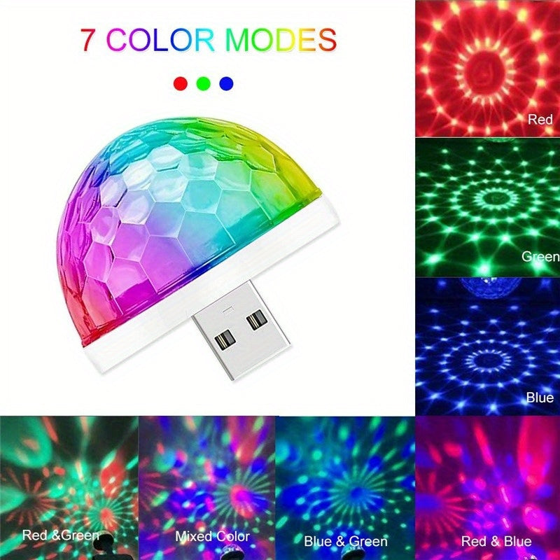 Mini Disco Light with Multi-Colored LEDs Sound-Activated for Parties and Clubs