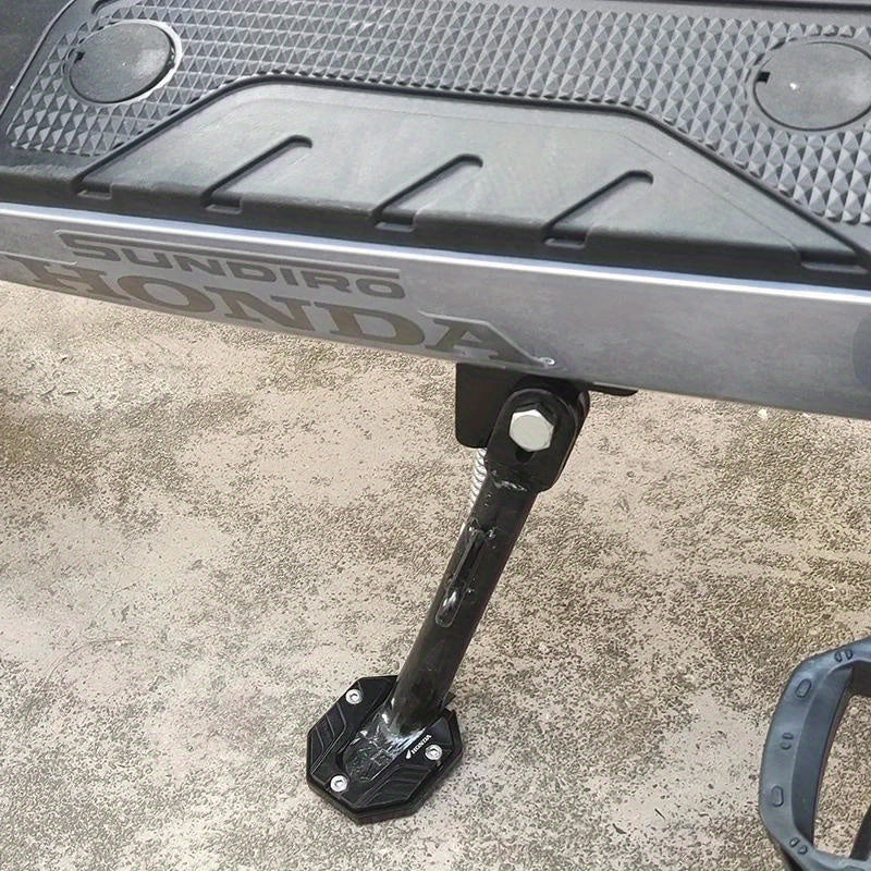 Soporte lateral de caballete de motocicleta de aleación de aluminio antideslizante negro rojo azul titanio