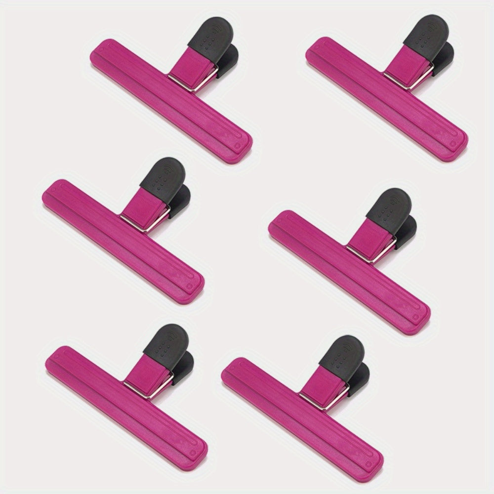 6 ta Oziq-ovqat Sumkasi Kliplari, Chiplar va Boshqa Snacklarni Mühürlash uchun, Havo O'tkazmaydigan Yopish uchun Mustahkam Qisqich, Turli Meva va Plastik Sumkalar uchun Ideal, Oshxona Tashkiliy va Saqlash uchun Mukammal, Oshxona uchun Zaruriy Aksessuarlar