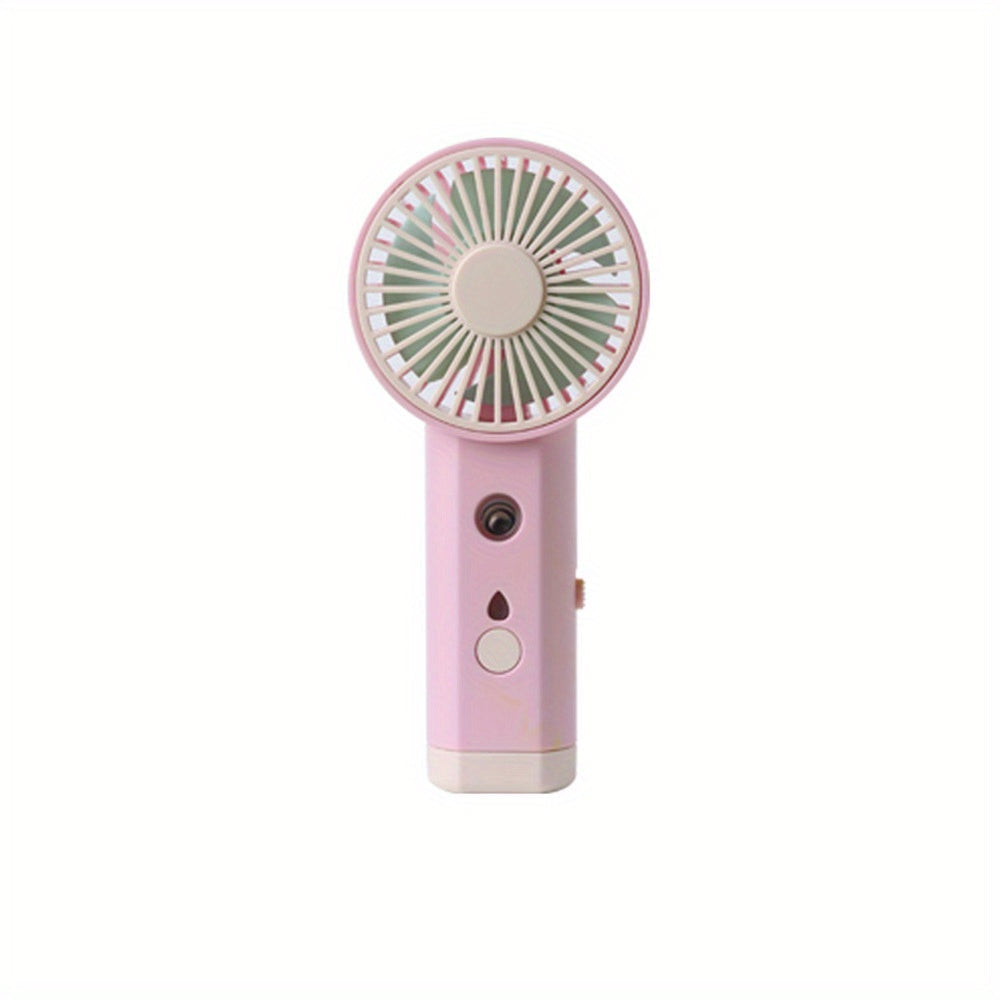 Portable Handheld USB Fan with Water Spray Night Light and Cooling