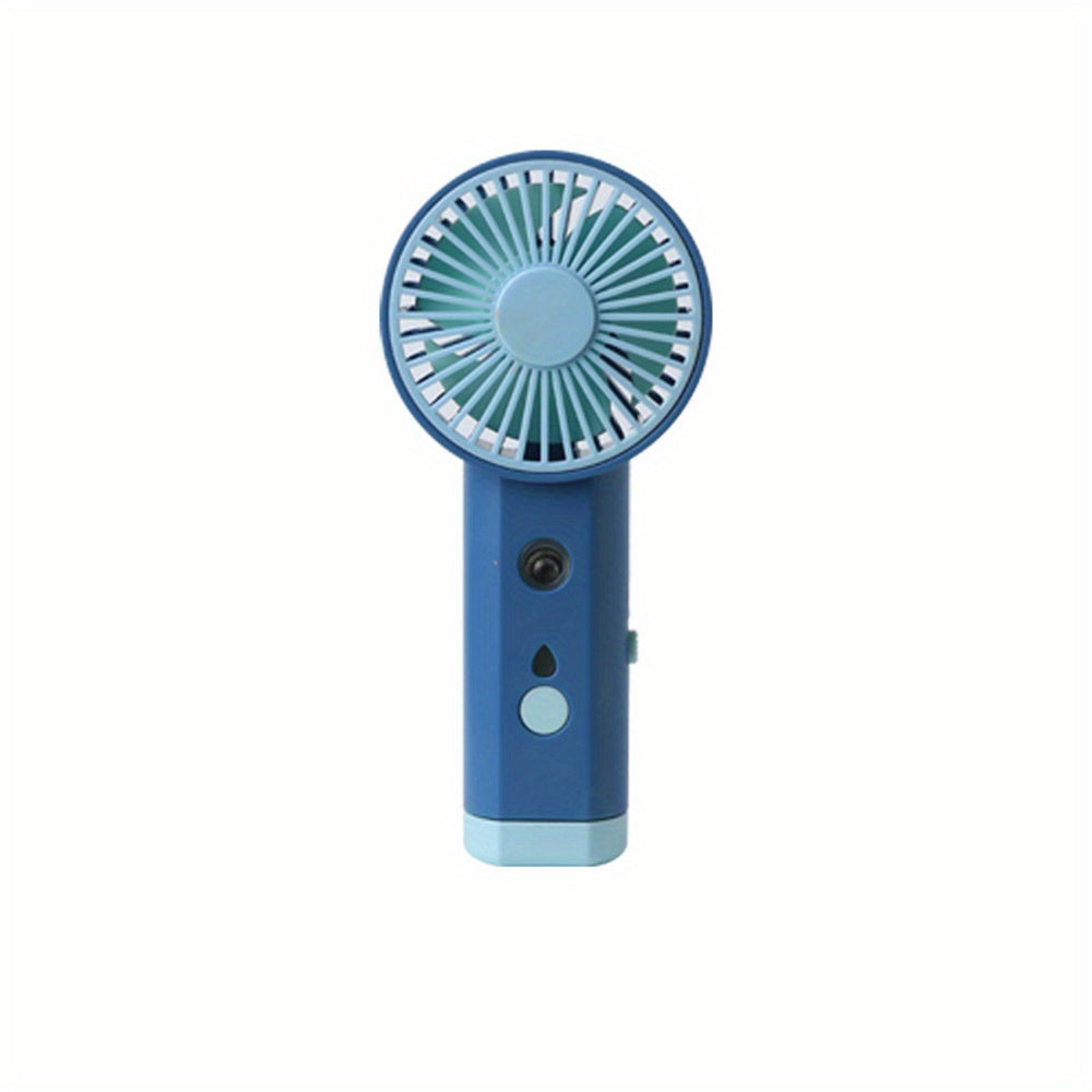 Portativ qo'lga olinadigan USB zaryadlanadigan kichik fan, avtomatik suv to'ldirish purkagichi, atmosfera tungi chiroq xususiyati va sovutish asbobi funksiyasi.