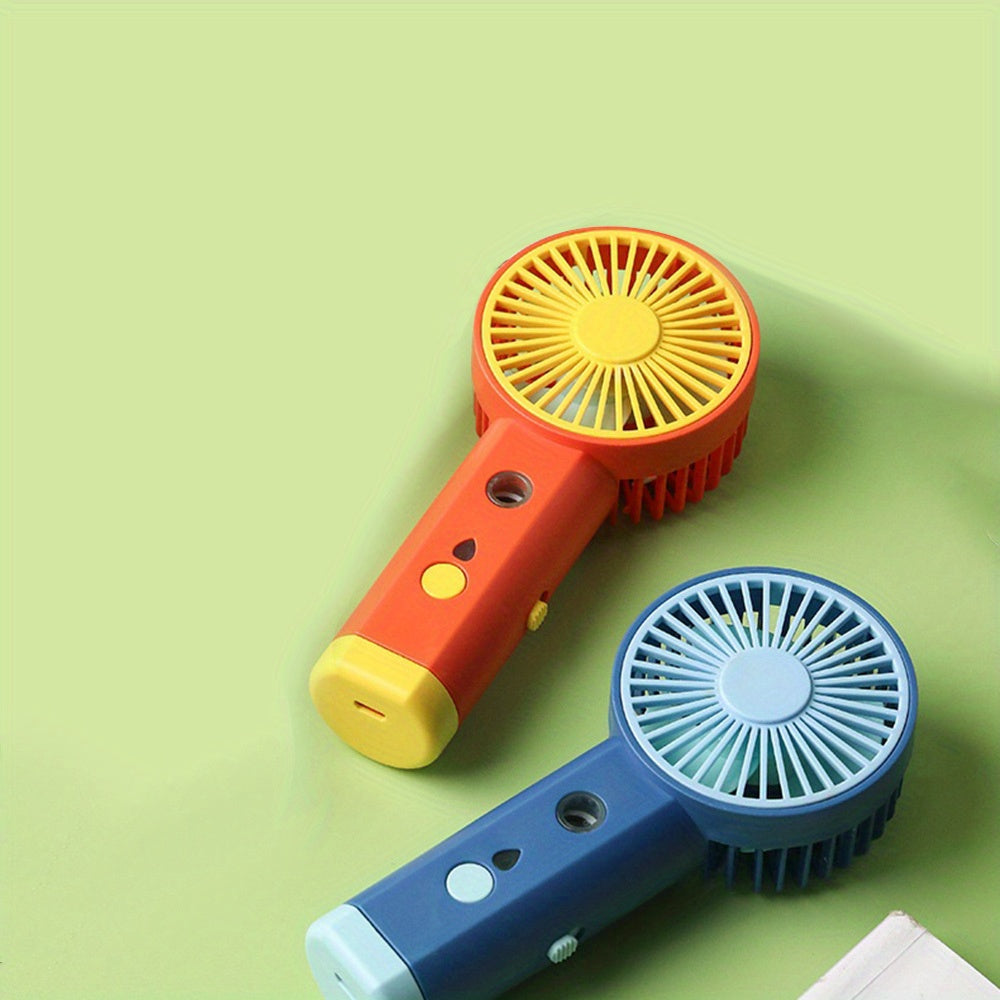 Portable Handheld USB Fan with Water Spray Night Light and Cooling