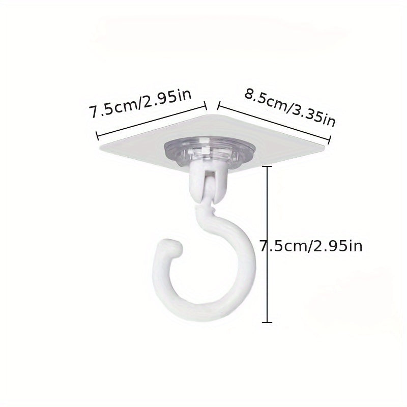 Swivel Ceiling Hooks for Plants Towels Coats No Drilling Wall or Auxiliary Hooks