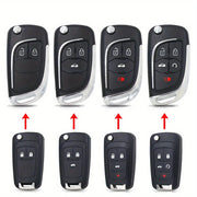 Car Key Shell for Cars 2/3/4/5 Button Uncut Key Case