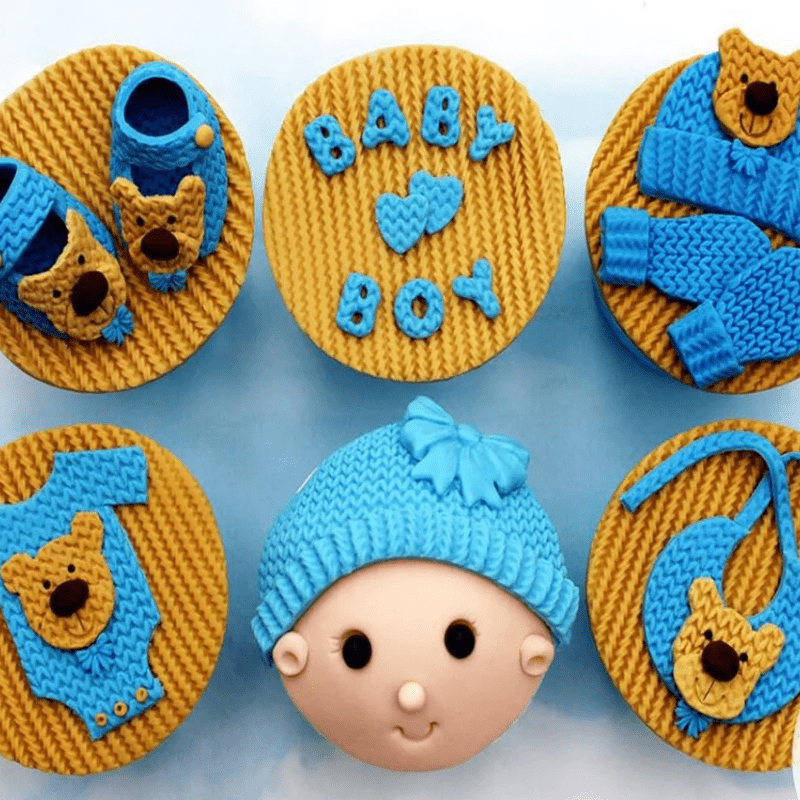 Silicone Mold for Sweater Pattern Knitting Texture for Cake Baking and Chocolate Making