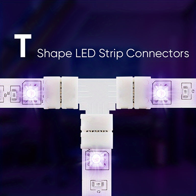 10mm LED Strip Lights with Various Shapes Connectors Wireless No-Welding Terminal Extension