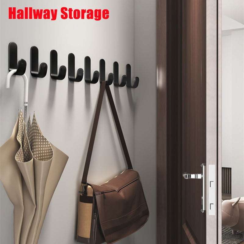 6 Pack Adhesive Wall Hooks for Keys Clothes Towels Organizing