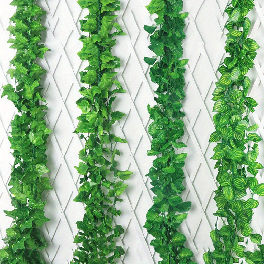 Artificial Green Ivy Garland 12 Pieces for Home Garden Wedding Party Decoration