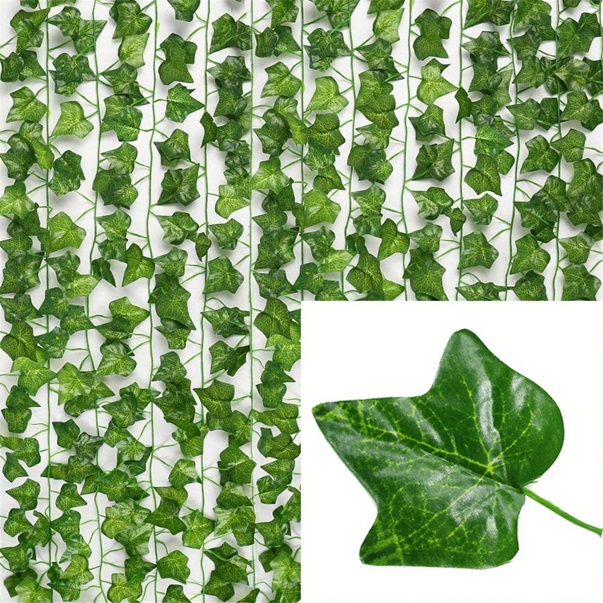 Artificial Green Ivy Garland 12 Pieces for Home Garden Wedding Party Decoration