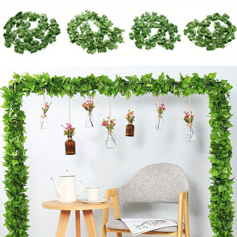 Artificial Green Ivy Garland 12 Pieces for Home Garden Wedding Party Decoration