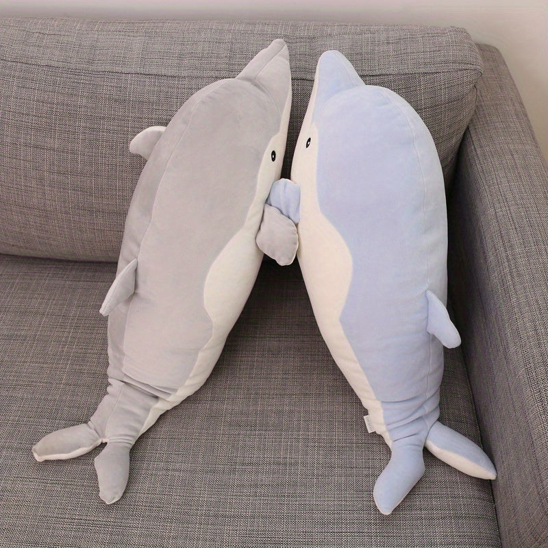 Juguete de delfín de felpa de poliéster suave para guardería en colores pastel