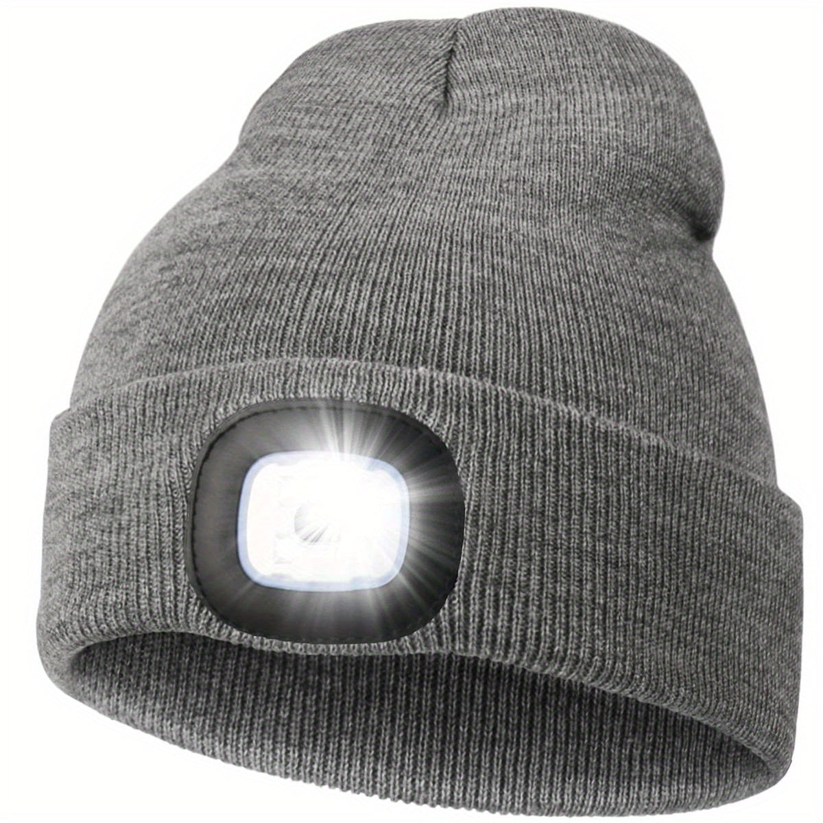 Gorro unisex con luz LED, de punto, iluminación sin manos para actividades al aire libre