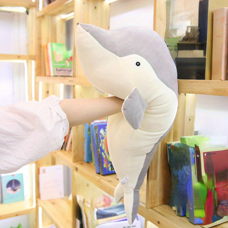 Juguete de delfín de felpa de poliéster suave para guardería en colores pastel