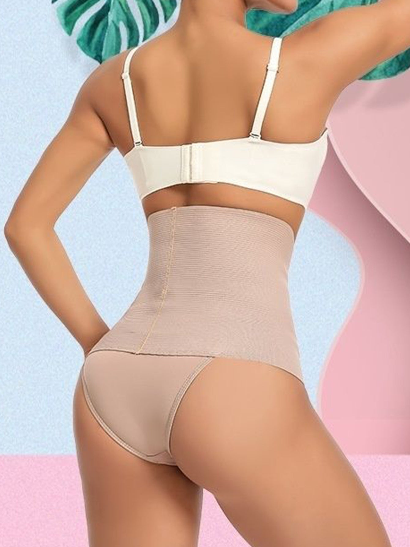 High Waist Shaping Panties for Women Tummy Control Buttocks Lift Solid Color