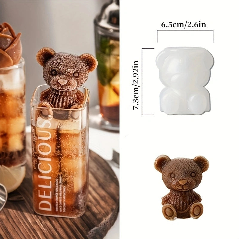Cute Silicone Ice Mold for Frozen Cubes, Food Safe, Reusable Kitchen Accessory