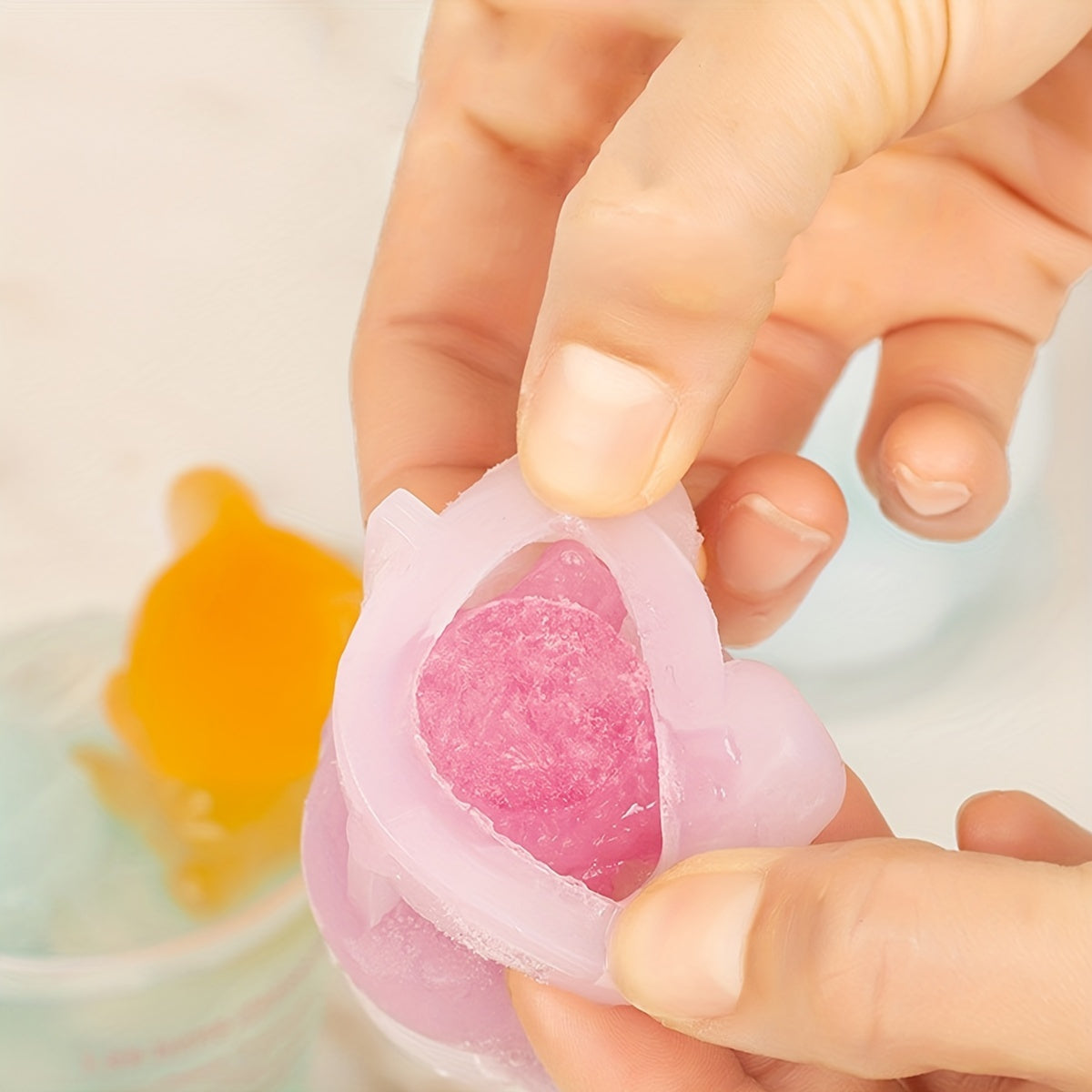 Cute Silicone Ice Mold for Frozen Cubes, Food Safe, Reusable Kitchen Accessory