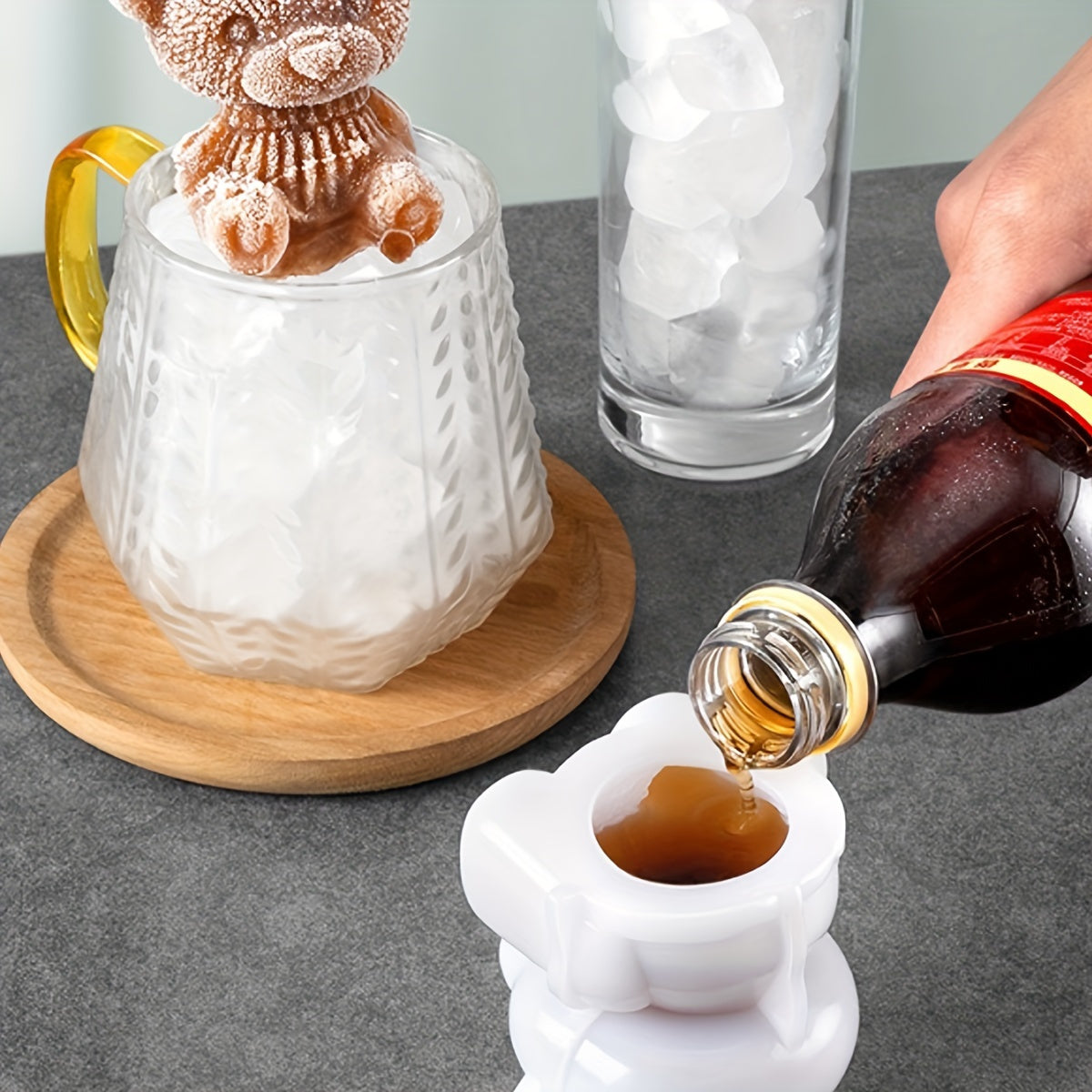 Cute Silicone Ice Mold for Frozen Cubes, Food Safe, Reusable Kitchen Accessory