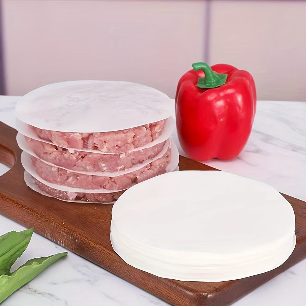 500pcs Non-Stick Hamburger Patty Paper 11cm Food-Grade Freezer Safe