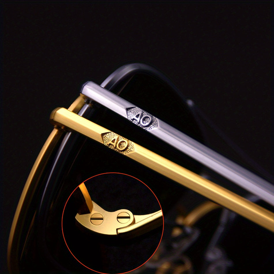 Erkaklar va ayollar uchun uniseks moda ko‘zoynaklar, bardoshli temperli shisha linzalar, temir alloy ramka, ochiq havoda faoliyat uchun