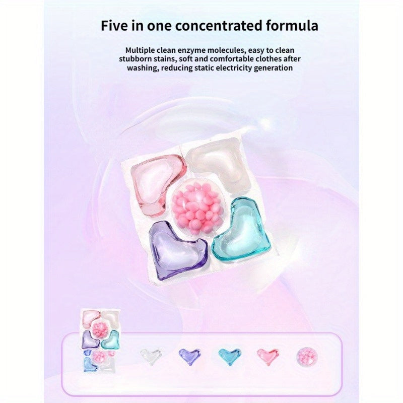 30 Pieces 5-in-1 Laundry Detergent Soap Box for Apartments Dorms Cleaning