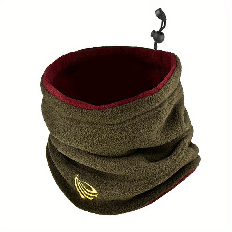 Черный зимний вязаный воротник - двусторонний, толстый, с флисовой подкладкой, ветрозащитный и теплый для катания на лыжах и велоспорта, шарф и согреватель для шеи
