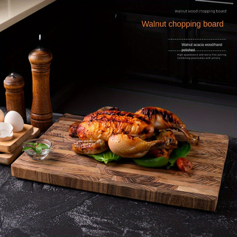 Teak Wood Cutting Board 2.49cm Thick Stand-Up Storage Kitchen Essential
