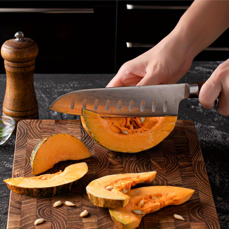 Teak Wood Cutting Board 2.49cm Thick Stand-Up Storage Kitchen Essential