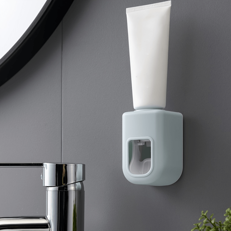 Wall-Mounted Automatic Toothpaste Dispenser with Easy Use and Compact Design