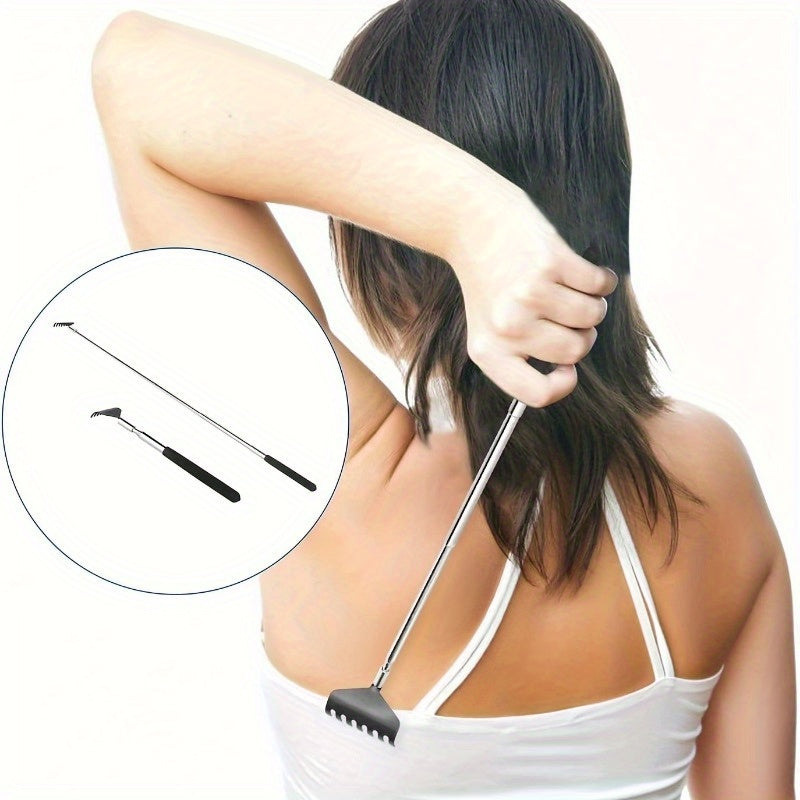 Stainless Steel Back Scratcher Extendable Manual Massage Tool for Men and Women