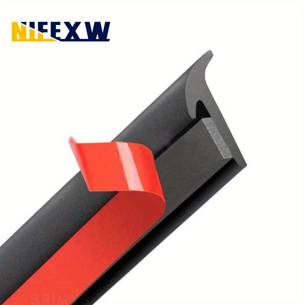 Car Windshield Seal Strip Rubber Weatherproof Draft Guard T-Type Edge Sealing