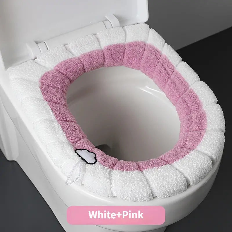 Washable Knitted Toilet Seat Cushion Warm and Comfortable