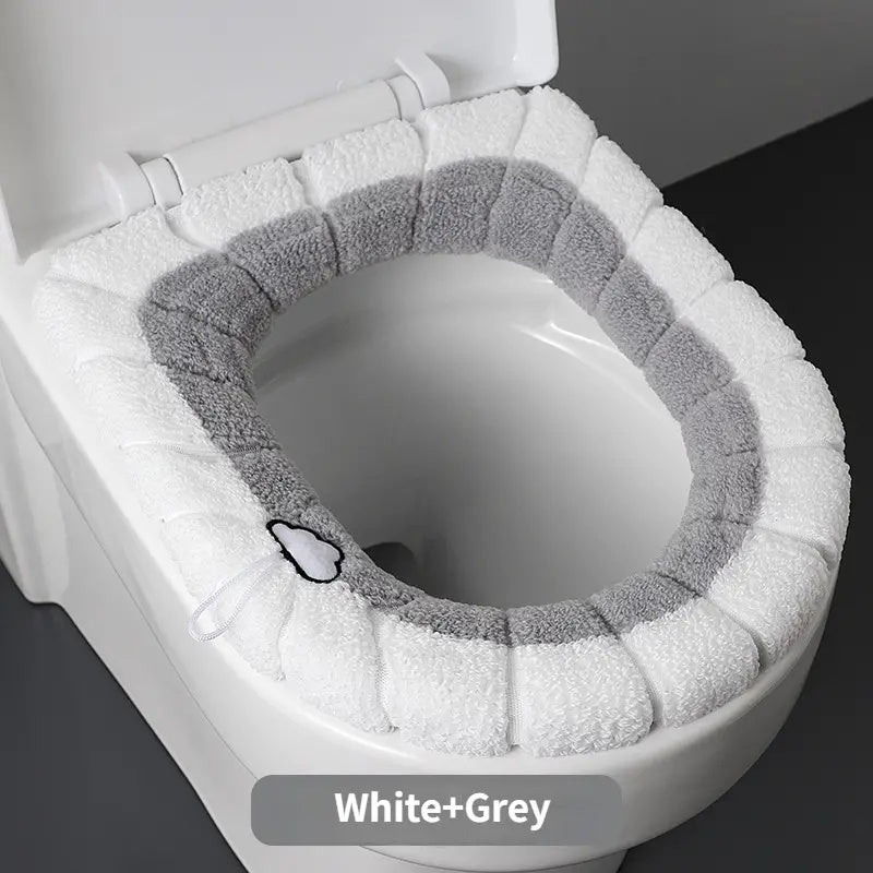 Washable Knitted Toilet Seat Cushion Warm and Comfortable
