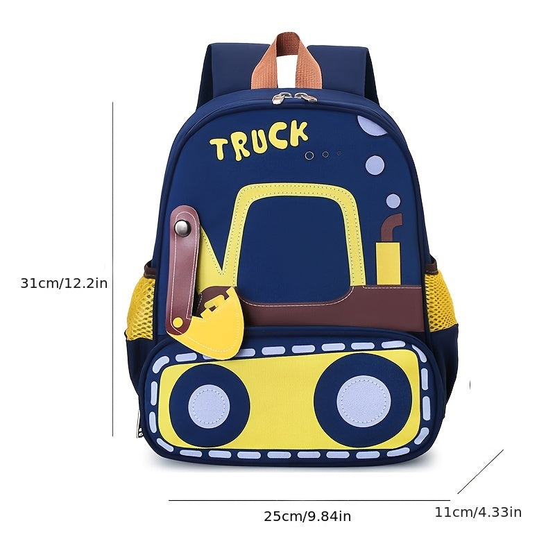 Children's Cartoon Backpack Waterproof Stain-Resistant Nylon Adjustable for Preschool Boys Girls