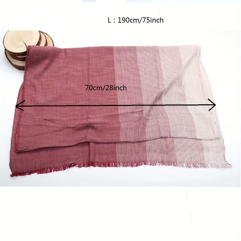 Retro British Light-Colored Linen Scarf for Men Spring Autumn Winter