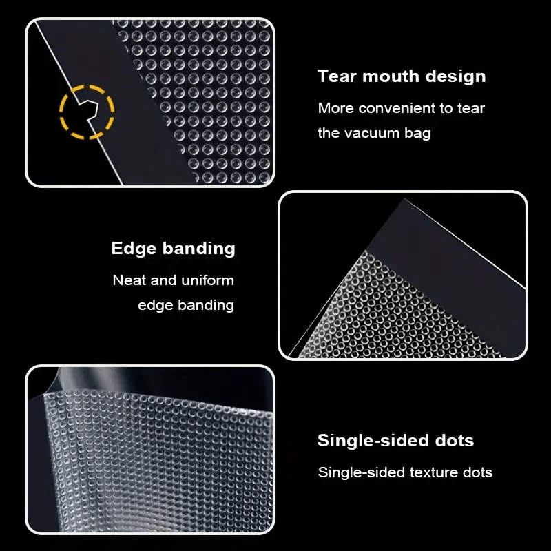 Tuzilishi matnli oziq-ovqat qadoqlash vakuum paketlari saqlash va saqlash uchun