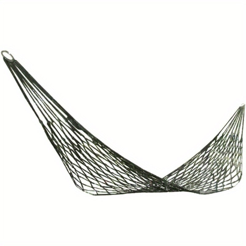 Outdoor Nylon Mesh Hammock for Garden Beach Relaxation Double as Swing Chair or Picnic Mat Green