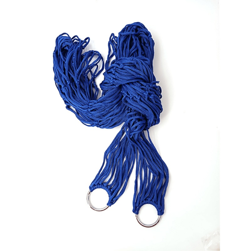 Outdoor Nylon Mesh Hammock for Garden Beach Relaxation Double as Swing Chair or Picnic Mat Green