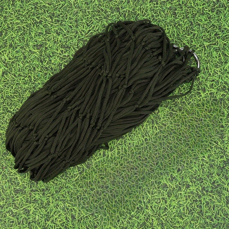 Outdoor Nylon Mesh Hammock for Garden Beach Relaxation Double as Swing Chair or Picnic Mat Green