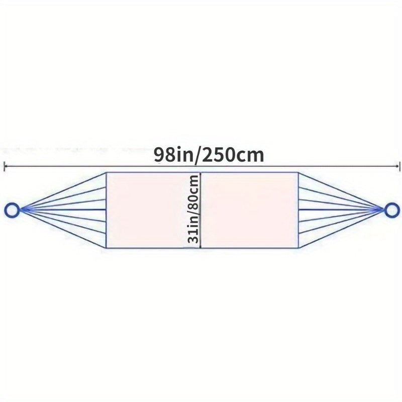 Outdoor Nylon Mesh Hammock for Garden Beach Relaxation Double as Swing Chair or Picnic Mat Green