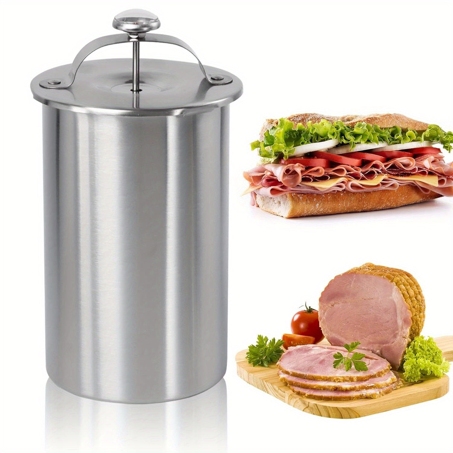 Stainless Steel Meat Press Machine for Patties Sandwiches Seafood Poultry