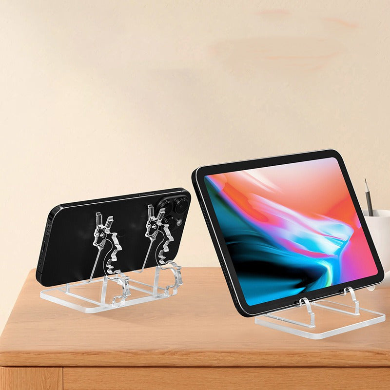 Акриловая подставка для телефона с дизайном в виде зодиакального животного, идеально подходит для удержания телефона во время трансляции или демонстрации книг на рабочем столе. Милая, креативная и многофункциональная.