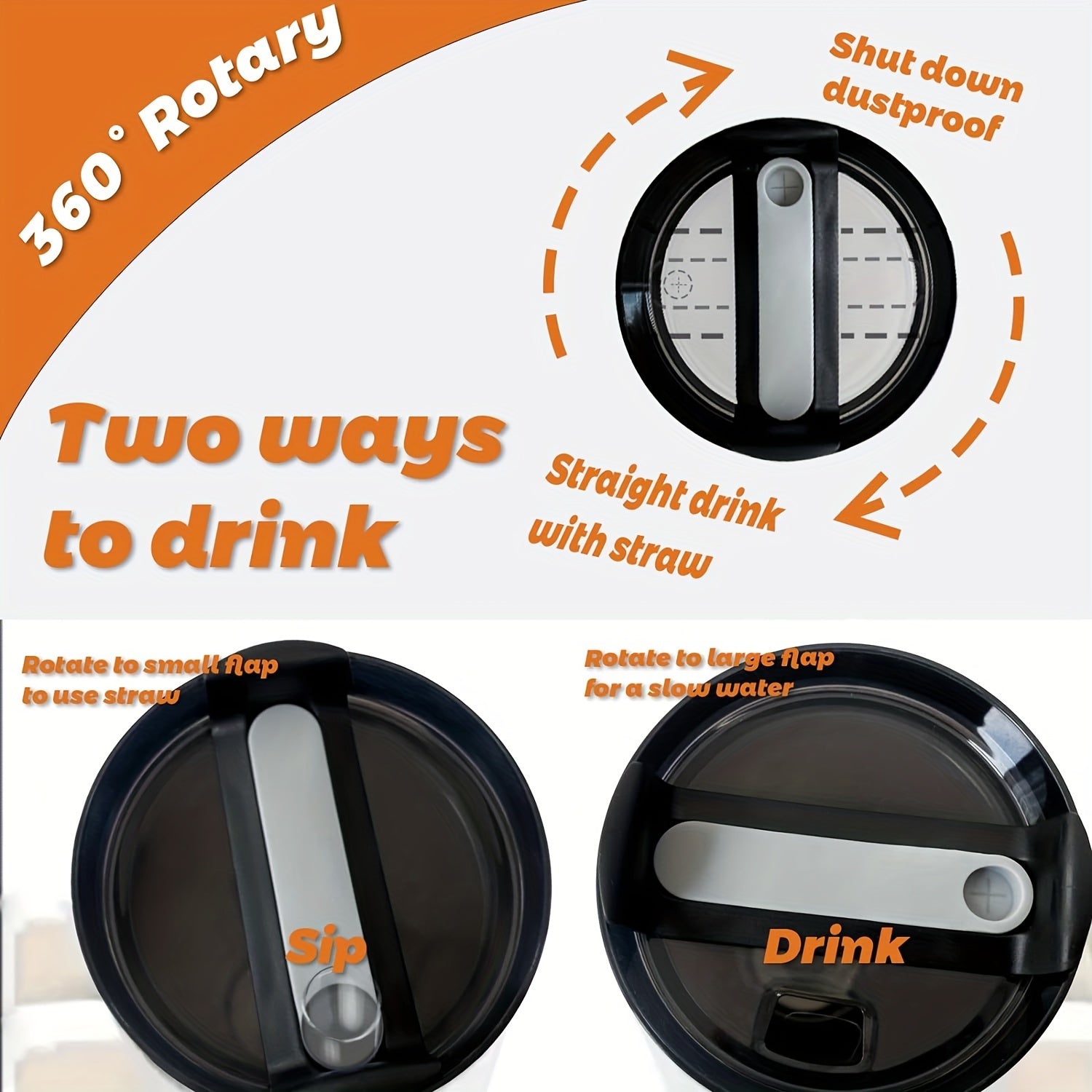 Tapa para vaso de 40 oz sin fugas, compatible con Adventure Quencher para taza de viaje